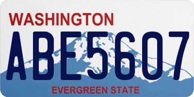 WA license plate ABE5607
