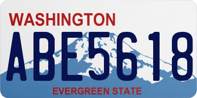 WA license plate ABE5618