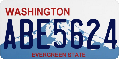 WA license plate ABE5624