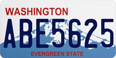 WA license plate ABE5625