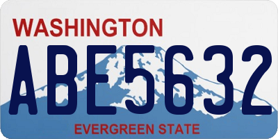 WA license plate ABE5632