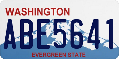 WA license plate ABE5641