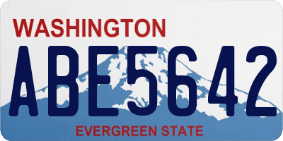 WA license plate ABE5642