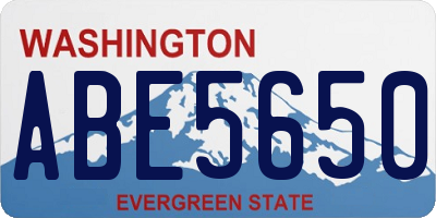 WA license plate ABE5650