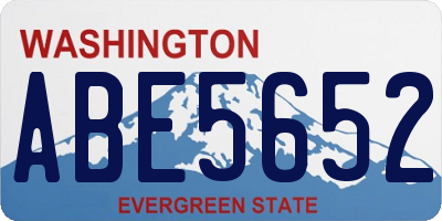 WA license plate ABE5652
