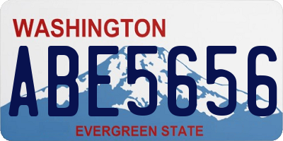 WA license plate ABE5656
