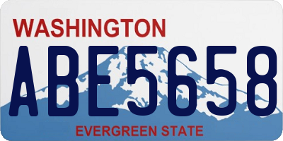 WA license plate ABE5658
