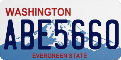 WA license plate ABE5660