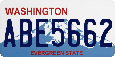 WA license plate ABE5662
