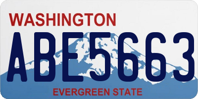 WA license plate ABE5663