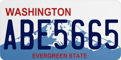 WA license plate ABE5665