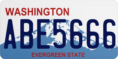 WA license plate ABE5666