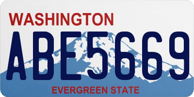 WA license plate ABE5669