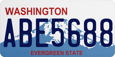 WA license plate ABE5688