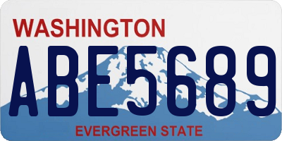 WA license plate ABE5689