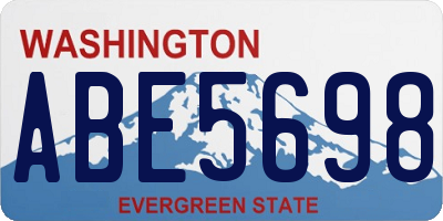 WA license plate ABE5698