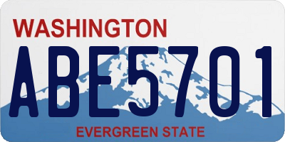 WA license plate ABE5701