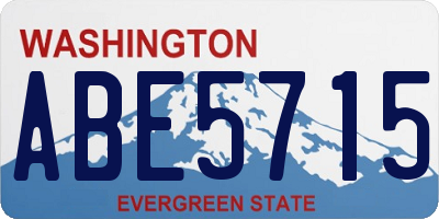 WA license plate ABE5715