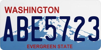 WA license plate ABE5723