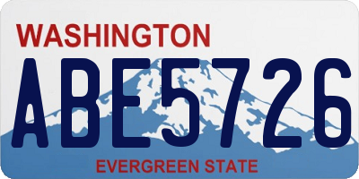 WA license plate ABE5726