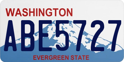 WA license plate ABE5727