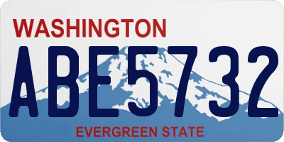 WA license plate ABE5732