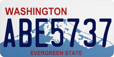 WA license plate ABE5737