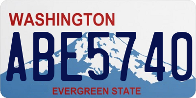WA license plate ABE5740