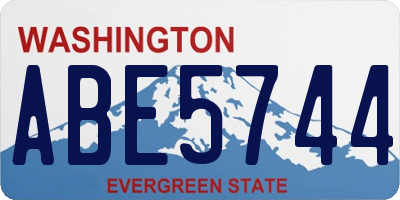 WA license plate ABE5744