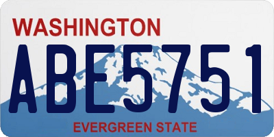 WA license plate ABE5751