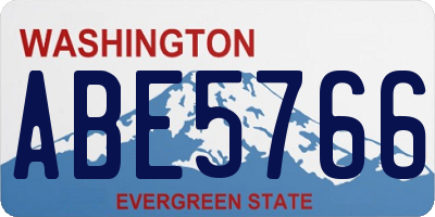WA license plate ABE5766