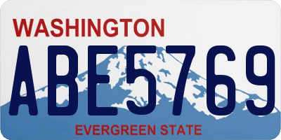 WA license plate ABE5769