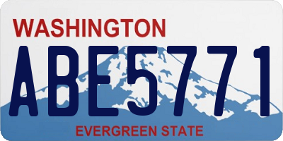 WA license plate ABE5771