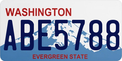 WA license plate ABE5788