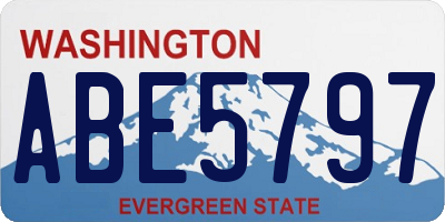 WA license plate ABE5797