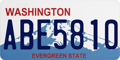 WA license plate ABE5810