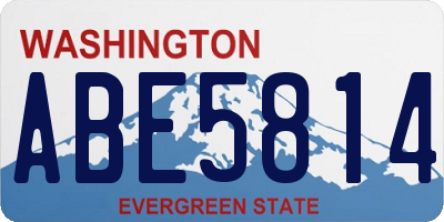 WA license plate ABE5814