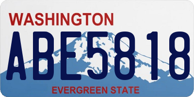 WA license plate ABE5818