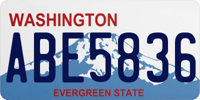 WA license plate ABE5836