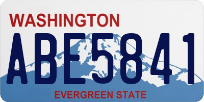 WA license plate ABE5841