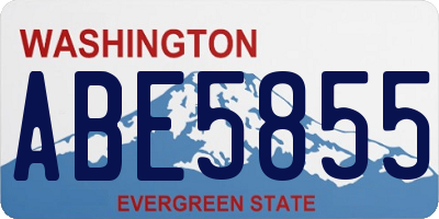 WA license plate ABE5855