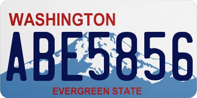 WA license plate ABE5856