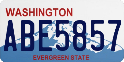 WA license plate ABE5857