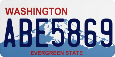 WA license plate ABE5869