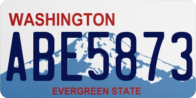 WA license plate ABE5873