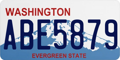 WA license plate ABE5879
