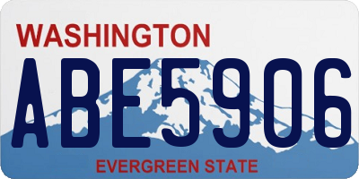 WA license plate ABE5906