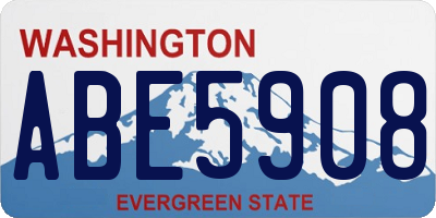 WA license plate ABE5908