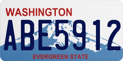 WA license plate ABE5912