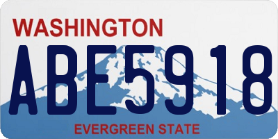 WA license plate ABE5918